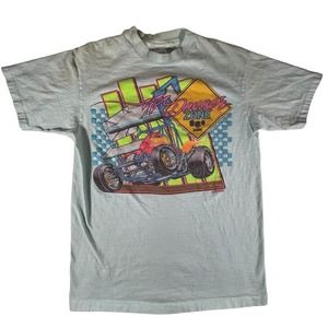 Vintage Dirt Track Racing "The American Way" single stitch t-shirt Schrum Action